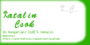 katalin csok business card